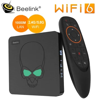 Beelink GT Rei WiFi 6 CAIXA de TV Android 9.0 Amlogic S922X Quad-core, 4GB de 64GB TVBOX BT4.1 1000M LAN Android TV SET-TOP BOX