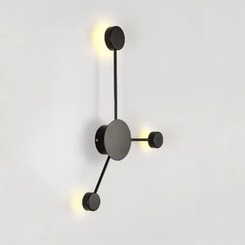 Lâmpada de parede da sala de estar Nórdicos simples e moderno, a personalidade criativa led corredor da lâmpada de parede do quarto-de-cabeceira a luz da lâmpada de luxo lâmpadas