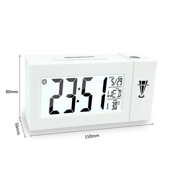 Relógio Com O Tempo De Projeção Do Relógio Multi-Função Tempo Tempo De Calendário Assistir A Temperatura Do Projector Digital, Relógio Despertador