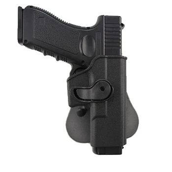 Tática Estojo de Arma para Glock 17 19 22 23 31 32 Pistola de Airsoft Cinturão de Combate a Caça Mão Direita de Arma de Caso Com a Revista Bolsa