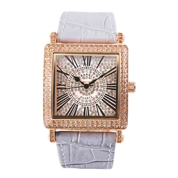 Moda Praça Assistir a Mulher Designer Relógios Com cristal de rocha Quartzo Totalmente Relógio de Diamantes Mulheres Relógio de Pulso relojes mujer MBT010