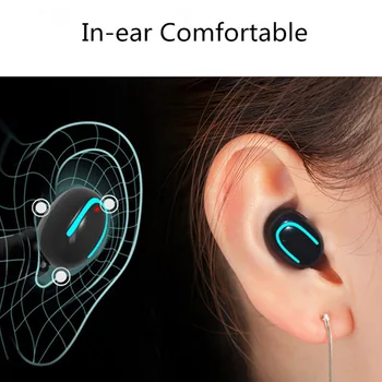 Portátil Mimi Fones De Ouvido Bluetooth Binaural Ruído Cancelando Impermeável Sem Fio De Ouvido Estéreo De Fones De Ouvido E O Microfone Carregar Doca