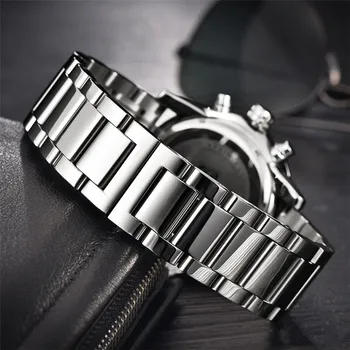 BENYAR de Negócios Desporto Cronógrafo de aço de Todos os Homens Relógios de Marca Top de Luxo Militar de Quartzo Masculino Watchwrist Relógio Relógio Masculino