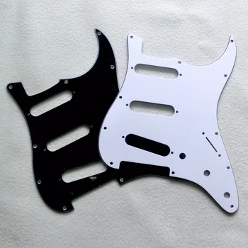 DIY partes de guitarra 1pc 11 furos SSS preto padrão EUA ST guitarra pickguard SSH Branco HH ST guarda com parafusos de montagem Preto Branco