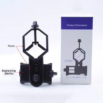 Universal Plástico Telescópio Telefone Inteligente Adaptador de Montagem para Tubo Monocular luneta Telescopi