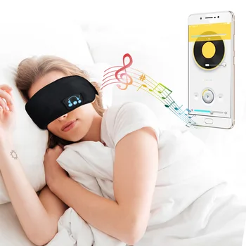 Sem Fio Bluetooth Música De Dormir Eyeshade Tampa Sombra Lavável Bluetooth 5.0 Máscara De Olho Viagem Confortável Tapa-Olho Cabeça