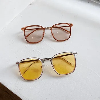 VWKTUUN Oversized Quadrado Óculos de sol das Mulheres do Vintage Retro Metal de PC Armação de Óculos de Mulher do Exterior Óculos de Sol Coloridos Oculos