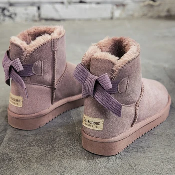 SWONCO genuíno leathe botas de neve do inverno das mulheres de peles quentes, sapatos de volta arco 2020 novas ankle boots para mulheres casuais