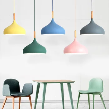 Modernas luzes pingente pandant lâmpada nórdicos estilo loft design lustre de madeira, sala de jantar cozinha de decoração de casa de luminárias