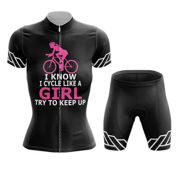 2021 Verão Nova Cor-De-Rosa Feminino Ciclista Roupa De Ciclismo Jersey Conjunto De Ciclismo Roupas Das Mulheres Moto Terno De Bicicleta Roupas Kit