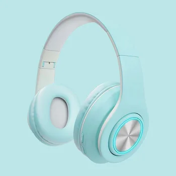 Macaron V5.0 Fone de ouvido Bluetooth fone de ouvido sem Fio Colorido Luz de Esportes Fone de ouvido Fones de ouvido Para PC Jogo de Telefone de Música 2020 Novo