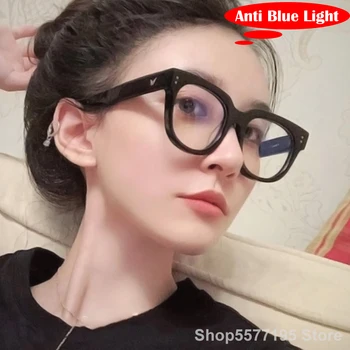 Anti Azul Grandes Óculos de Armação de Mulheres de Computador de luz azul bloqueio de óculos Preto Radiação Óculos de Óculos Óculos Homens