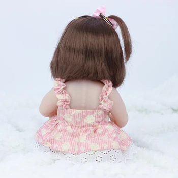 JINGXIN Princesa 40cm Reborn Baby Doll Cheia de Silicone Beber Xixi Brinquedos Banheira Brincar de Bonecas Nenhuma Função Recém-nascido Impermeável Menina de Brinquedo