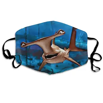 Engraçado Tubarões-Martelo Lavável Máscara Reutilizável, Algodão Anti-Pó Metade Do Rosto De Boca Máscara Para Crianças, Adolescentes, Homens, Mulheres Com Ajustável
