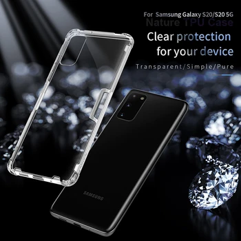 Para Samsung Galaxy S20 Ultra 5G caso de Tpu Nillkin natureza Transparente Macio silicone TPU Para Samsung S20/20+ Plus capa