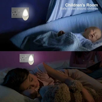 Sensor de movimento a Luz da Noite da UE Plug reino UNIDO Gotas Forma de Poupança de Energia Luz de Quarto de Crianças de Cabeceira, Candeeiro de Cozinha Stairclose Luz