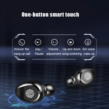 Lovebay sem Fio Fone de ouvido Display LED Bluetooth V5.0 TWS Microfone Fones de ouvido Fone de ouvido Com 2000mAh do Banco do Poder de Fone de ouvido Para o iphone