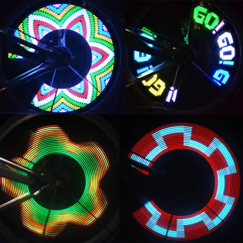 32Pcs DIY LED Luz de Bicicleta Colorido Roda de Bicicleta Raios de Luz do Motor Lâmpada de Ciclismo do Pneu do Sinal do DIODO emissor de Luces Para Equitação Noite Bicicleta