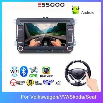 Essgoo de 7 polegadas auto-Rádio de 2 din com Android GPS Autoradio Bluetooth Estéreo Multimídia Vídeo Player Para VW/Volkswagen/Passat/SEAT/Skoda