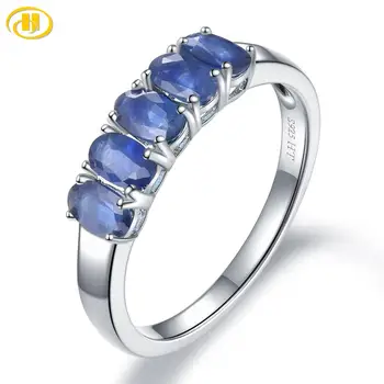 Natural de Safira Azul de Anéis de Prata Esterlina para as Mulheres 1.4 Quilates Precioso Genuie Safira Estilo Clássico, as Mulheres Presentes de Natal