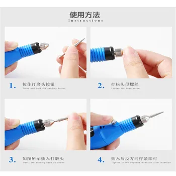 1Set Profissional de Máquina Furadeira Elétrica Prego Kit de Manicure, Máquina de Nail Art Pen Pedicure lixa de Unhas Nail Art Kit de Ferramentas