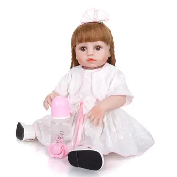 KEIUMI mais Recentes de 19 Polegadas Renascer Bonecas Bebês Realistas Lindo Bebe Reborn Toodler Impermeável Brinquedo Para Crianças de Aniversário, Presentes de Natal