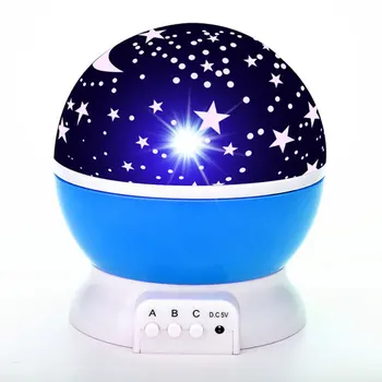 Bebê Luzes da Noite de Lua Estrela Projector Rotação de 360 Graus 5Color a Alteração da Iluminação da Noite para Criança Crianças Decoração do Quarto Presentes