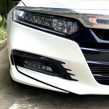 Carro pára-choque Dianteiro, Spoiler Spoilers, faróis de Nevoeiro Tampa Decorativa Para Honda Accord 10 de 2018 2019 2020 Fibra de Carbono Acessórios