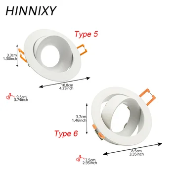 Hinnixy LED Branco de Alta Qualidade Recessed Teto Downlights MR16 GU5.3 GU10 Soquetes E27 da Lâmpada do Ponto de ajuste de Quadro de Lâmpadas Substituíveis
