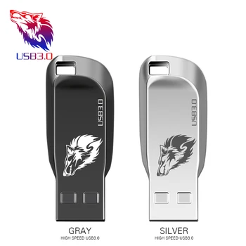 Real capacidade de metal Pen Drive 3.0 Flash do USB do metal Drive 128GB 64GB 32GB de alta velocidade 16GB 4GB 8GB de memória Flash USB3.0 Stick