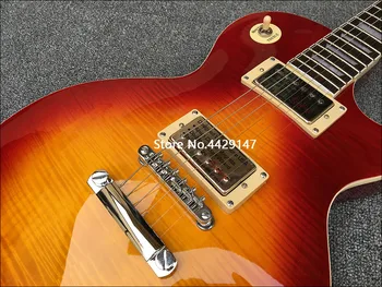 2020High qualidade de uma guitarra elétrica,corpo de Mogno Sólido Com Alegre sunburst Flamed Maple Top guitarra elétrica,o transporte Livre!