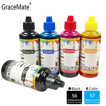 GraceMate Tinta Kit de Recarga 56 57 Compatível para HP Deskjet 450 450ci 450wbt 5150 5550 5650 5650w 5850 5850w 9650 9670 9680 Impressora