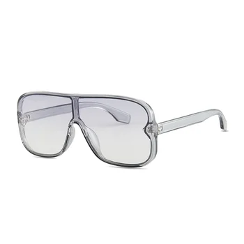 2020 a Nova safra de Moda de Óculos de Sol Óculos de sol Oval Grande Piloto Oversize Escudo uv400 Um Pedaço de Lente Esporte Óculos de sol