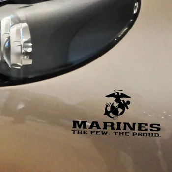 Volkrays Personalidade Etiqueta do Carro do Usmc Fuzileiros navais Poucos Orgulho Acessórios Reflexiva de Vinil Decalque Preto/Prata,6cm*14cm