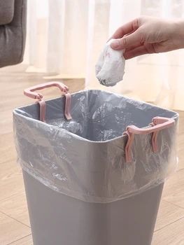 Vanzlife Criativas de lidar com o tipo saco de lixo de fixação do clipe de 2 de plástico antiderrapante clipe para o lixo doméstico pode borda