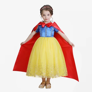 Princesa Traje Rosa Cosplay Crianças Vestidos para Meninas de Vestido de Festa Vestido de Halloween Crianças Vestuário
