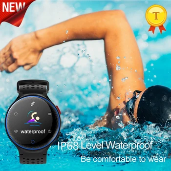 IP68 Impermeável Esportes Pulseiras de Bluetooth Smart Watch Com Pressão Arterial Monitor de frequência Cardíaca 480mAh Bateria SmartWatch Para Nadar