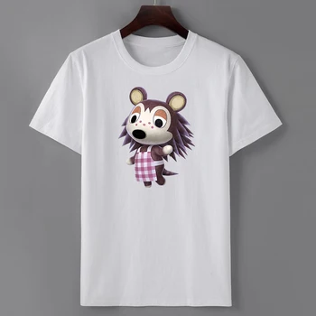 Verão Engraçado De Animal Crossing T-Shirts Mulheres Algodão Tops S-Neck Manga Curta Estética Casual Streetwear Bonito Feminino Tshirts