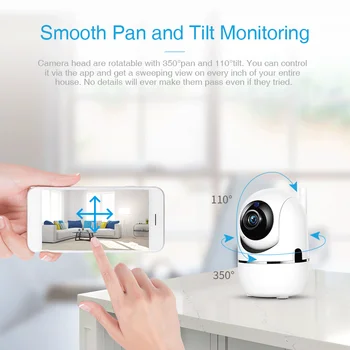 Tuya Inteligente da Câmera do IP de 1080P HD Nuvem Auto Tracking WiFi Cam Interior Home do Monitor do Bebê de Visão Noturna sem Fio Segurança Vigilância