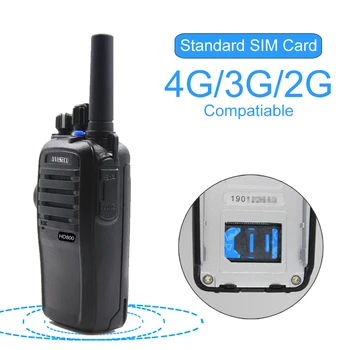 2pcs Anysecu 4G POC Rádio Walkie-Talkie HD800 Com Sim Placa de Sistema Linux IP do Rádio de Suporte de GPS Real PPF Bateria 4000mAh