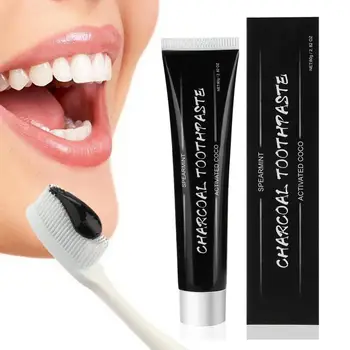 Carvão ativado de pasta de dente Dente de Cuidados de Bambu Natural Carvão Ativado Dentes Clareamento Dental Oral Higiene Dental 80g