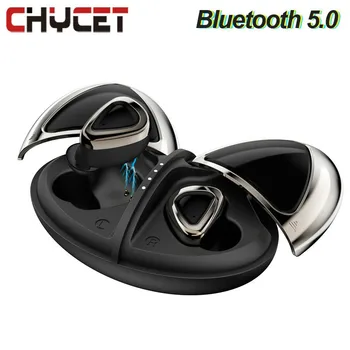 TWS Fone de ouvido Bluetooth 5.0 Verdadeiro Fone de ouvido sem Fio Com Microfone de mãos-livres Para o iphone xiaomi Fone de ouvido Fone de ouvido Estéreo
