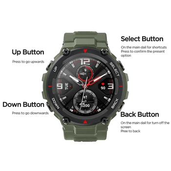 Smart Watch 2020 Android IOS Amazfit T-Rex Smartwatch com GPS Stand UP de Lembrete 14 Modos de Desporto de 20 dias a Vida útil da Bateria Corpo Resistente