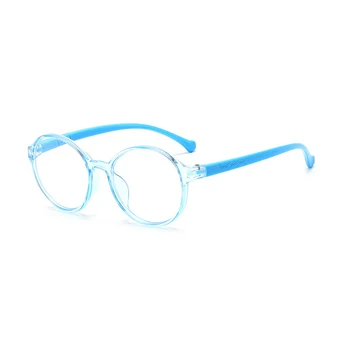 Moda Anti Luz Azul Óculos De Crianças Novas Bonito Da Rodada Moldura Óptica Menino Menina Computador Óculos Filhos Limpar Lente De Óculos