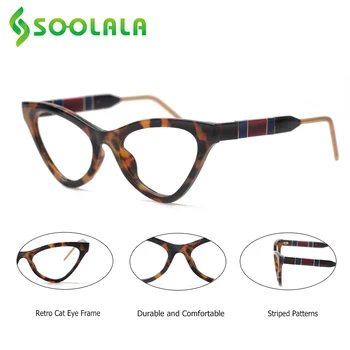 SOOLALA 2020 Novas Olho de Gato Óculos de Leitura Mulheres Cateye Lupa com Presbiopia Leitor de Óculos de Leitura +1.0 1.25 1.5 1.75 para 4.0