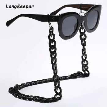 Longkeeper Moda 70cm 3 Cores de Óculos Cadeia de Acrílico Vidro de Leitura de Corda Pendurada no Pescoço, Correntes para Óculos de sol Amarras