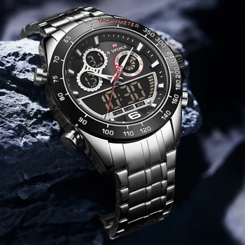 NAVIFORCE Novos Relógios de Homens de marcas de Luxo do Cronógrafo dos Esportes dos Homens Relógios Impermeável Completo de Quartzo do Aço Relógio masculino Relógio Masculino