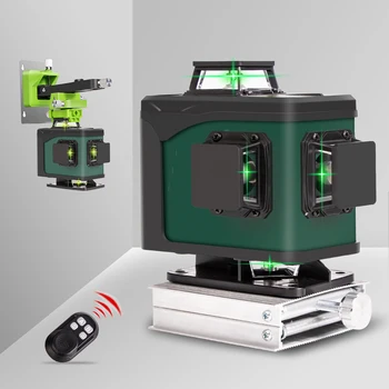 Nível Laser 16/12lines linha verde 4D Auto-Nivelamento 360 Horizontal E Vertical Super Poderosas nível Laser verde, laser de Feixe de nível