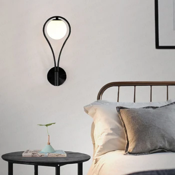 Criativo bola de vidro lâmpada de parede Nórdicos CONDUZIU a lâmpada de parede da cabeceira quarto, sala, escada, corredor de lâmpadas