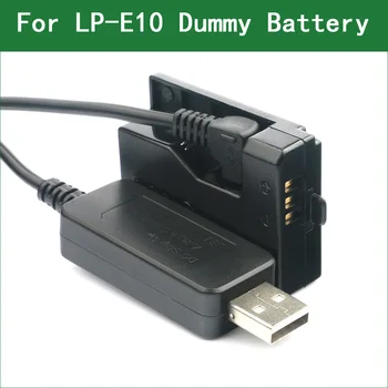 USB 5V Para LP-E10 LP E10 ACK-E10 DR-E10 Fictício de Bateria e da Alimentação de DC Banco para Canon EOS 1100D 1200D 1300D 1500D 3000D T3 T5 T6 X50 X70
